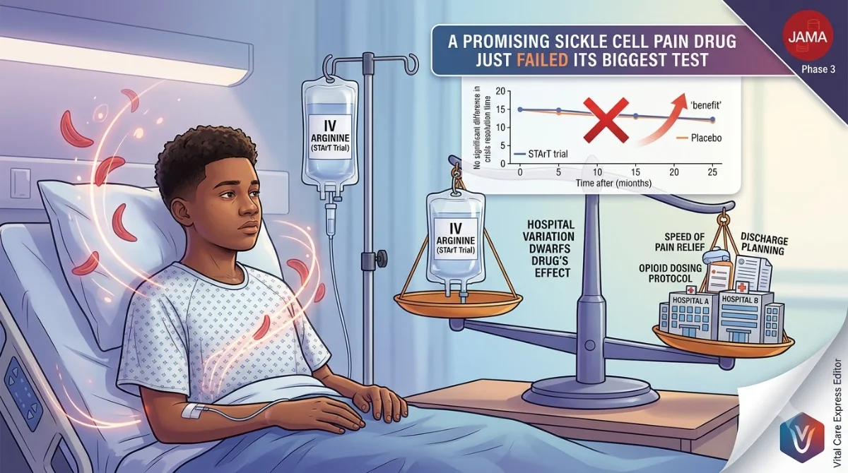 A promising sickle cell pain drug just failed its biggest test, and where you were treated mattered more than the drug