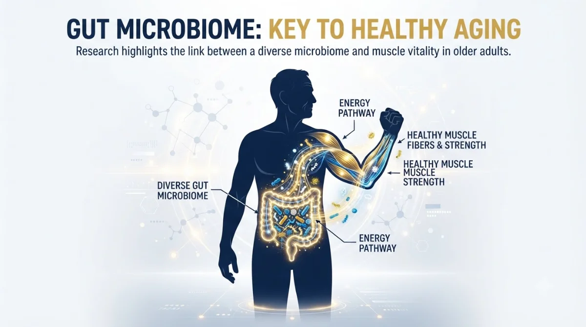 A single gut bacterium was tied to 29 percent stronger grip in older adults, and giving it to mice made them stronger too